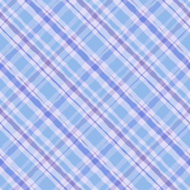 Dikensiz ekose desenli suluboya çizilmiş. Vektör arkaplanı.