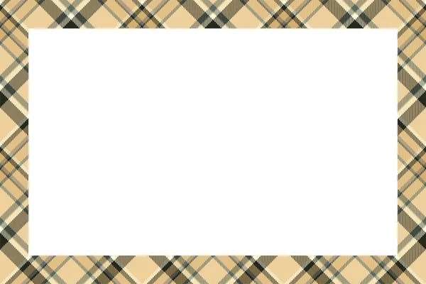 Vintage Frame Vector Scottish Border Pattern Retro Style Krása Prázdné — Stockový vektor