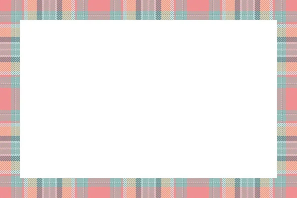 Vintage Frame Vector Scottish Border Pattern Retro Style Krása Prázdné — Stockový vektor