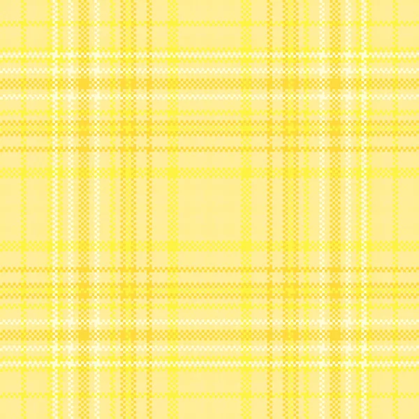 Fundo de vetor de textura de tecido xadrez amarelo