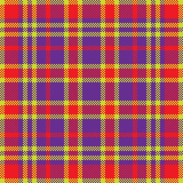 Modèle Carreaux Tartan Sans Couture Imprimer Texture Tissu Vérifier Fond — Image vectorielle