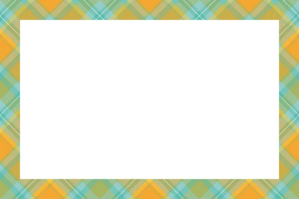 Vintage Frame Vector Scottish Border Pattern Retro Style Beauty Empty — Stock Vector