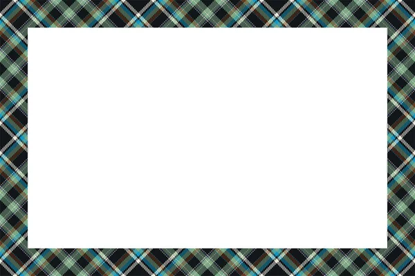 Vintage Frame Vector Scottish Border Pattern Retro Style Krása Prázdné — Stockový vektor