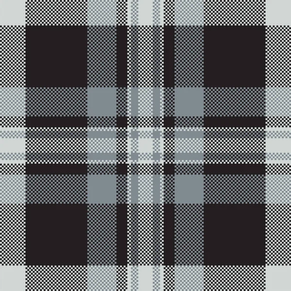 Pixel Achtergrond Vector Ontwerp Moderne Naadloze Patroon Plaid Vierkante Textuur — Stockvector