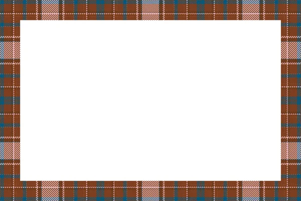 Vintage Frame Vector Scottish Border Pattern Retro Style Beauty Empty — Stock Vector