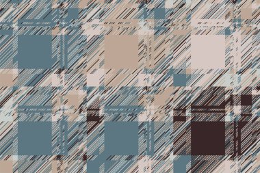 Modern arıza geçmişi. Renkli geometrik soyut model vektörü. Hasar çizgileri duvar kağıdını etkiler. Grunge desenli ekose..