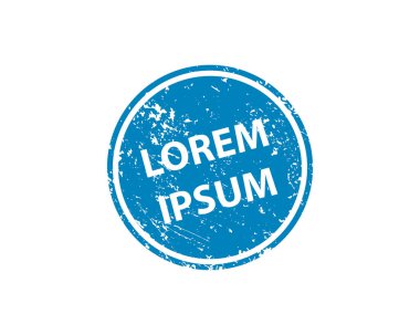 Şablon işareti çıkartması. Yuvarlak damga vektör dokusu.