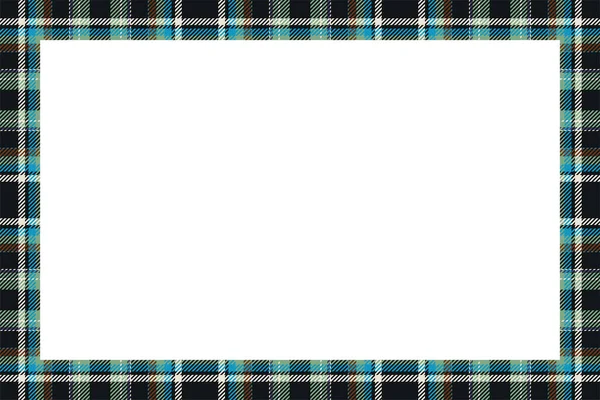 Vintage Frame Vector Scottish Border Pattern Retro Style Beauty Empty — Stock Vector