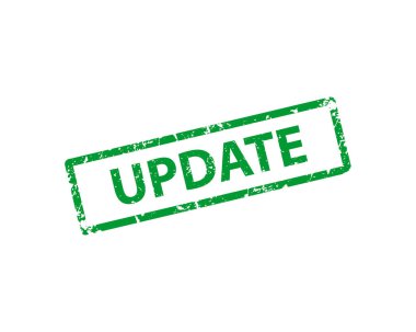 Pul vektör dokusunu güncelle. Lastik klişe damga. İşaret, etiket, etiket için web ya da yazdırma tasarımı ögesi