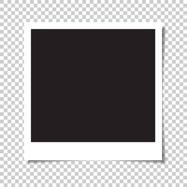 Foto Cuadrada Blanco Con Sombra Ilustración Vectorial — Vector de stock