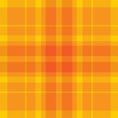 Piksel arkaplan vektör tasarımı. Modern, pürüzsüz desenli ekose. Kare kumaş. Tartan İskoç tekstili. Güzellik rengi süsleri..