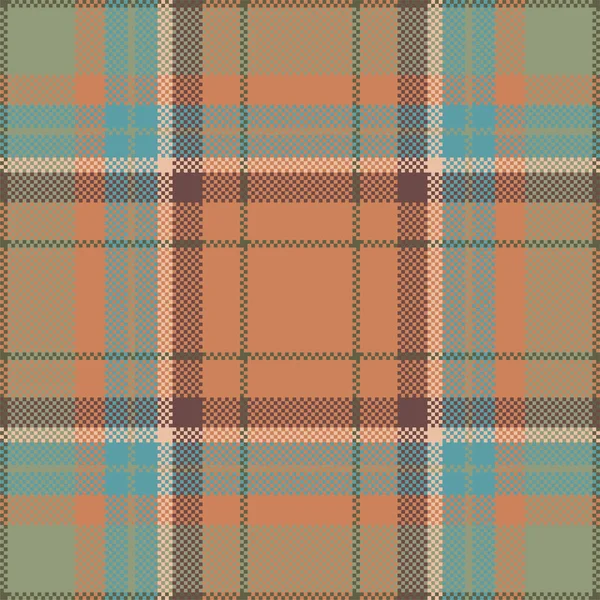 Pixel Achtergrond Vector Ontwerp Moderne Naadloze Patroon Plaid Vierkante Textuur — Stockvector