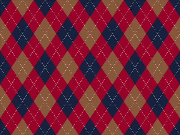 Patrón Argyle Sin Costuras Textura Tela Fondo Clásico Ornamento Vector — Archivo Imágenes Vectoriales