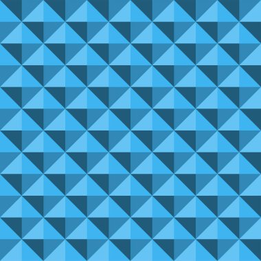 Piramidin dikişsiz dokusu soyut mavi desen. Vektör arkaplanı.