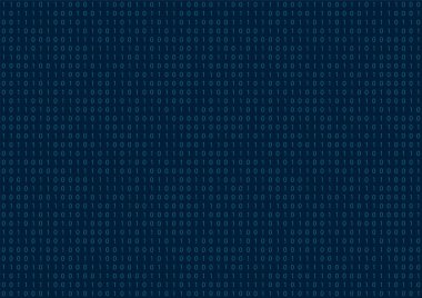 Bilgisayar arkaplanı. İkili kod kusursuz desen. Vektör illüstrasyonu.