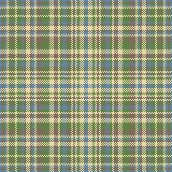 Tartan Plaid Pattern Seamless Print Fabric Texture Check Vector Background — Stock Vector