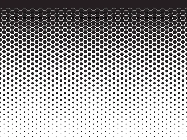 Halftpne Geometrisch Patroon Naadloos Vector Achtergrond Zwart Wit Stile — Stockvector