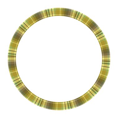 Yuvarlak kare vektör vintage model tasarım şablonu. Çember kenar ekose kumaş dokusu dizayn eder. Kolaj sanatı, gif kartı ve el işi için İskoç tartan arka planı.
