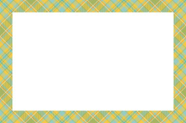 Vintage çerçeve vektörü. İskoç sınır modeli retro tarzı. Güzel, boş bir arkaplan, fotoğraf, portre, albüm için şablon. Tartan ekose süsü.