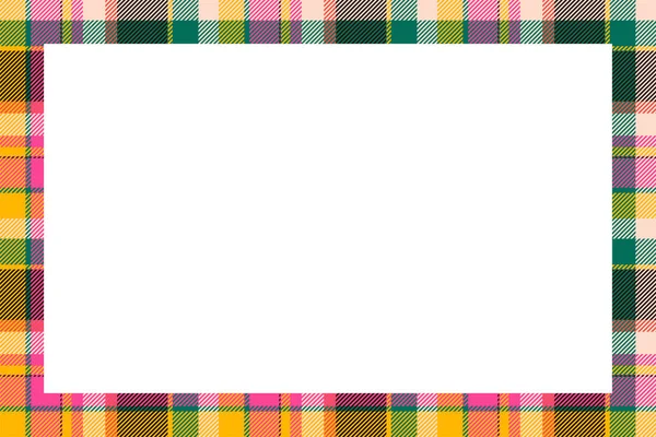 Vintage Frame Vector Scottish Border Pattern Retro Style Krása Prázdné — Stockový vektor