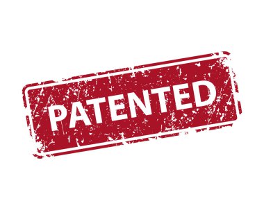 Patentli işaret etiketi. Damga vektör dokusu