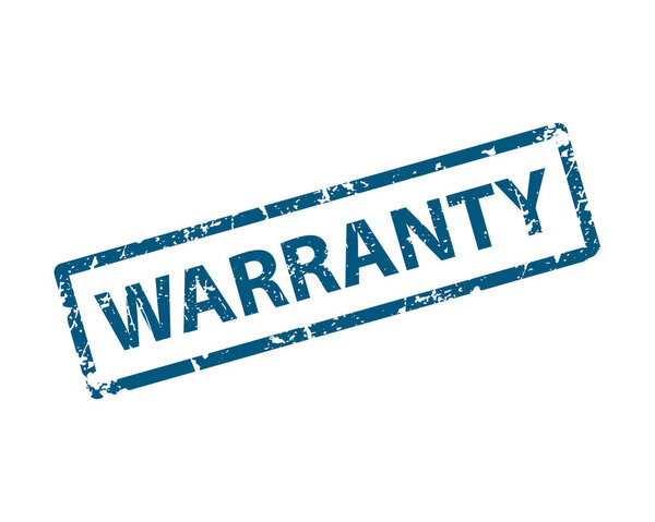 Warranty stamp vector texture. Rubber cliche imprint. Web or print design element for sign, sticker, label