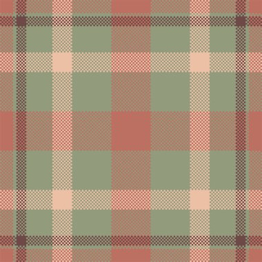 Piksel arkaplan vektör tasarımı. Modern, pürüzsüz desenli ekose. Kare kumaş. Tartan İskoç tekstili. Güzellik rengi süsleri..