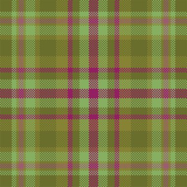 Piksel arkaplan vektör tasarımı. Modern, pürüzsüz desenli ekose. Kare kumaş. Tartan İskoç tekstili. Güzellik rengi süsleri..