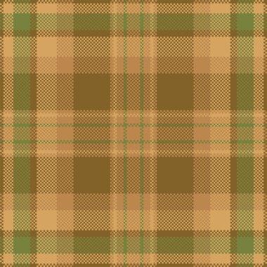Piksel arkaplan vektör tasarımı. Modern, pürüzsüz desenli ekose. Kare kumaş. Tartan İskoç tekstili. Güzellik rengi süsleri..