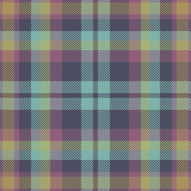 Piksel arkaplan vektör tasarımı. Modern, pürüzsüz desenli ekose. Kare kumaş. Tartan İskoç tekstili. Güzellik rengi süsleri..