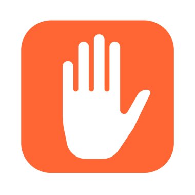 Mobil uygulamalar için el simgesi. Basit ve net bir tasarım. Vektör illüstrasyonu.