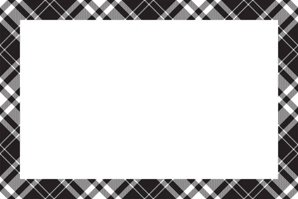 Vintage Frame Vector Scottish Border Pattern Retro Style Krása Prázdné — Stockový vektor