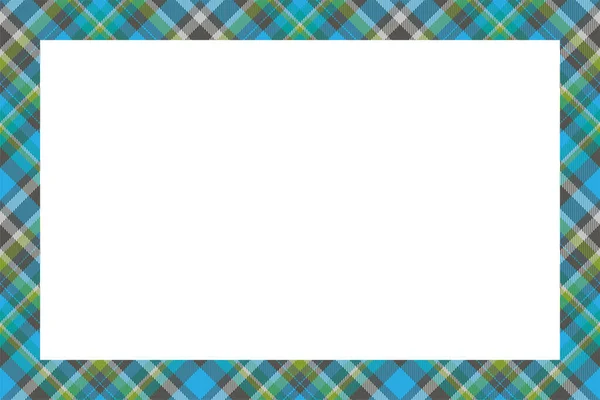 Vintage Frame Vector Scottish Border Pattern Retro Style Krása Prázdné — Stockový vektor