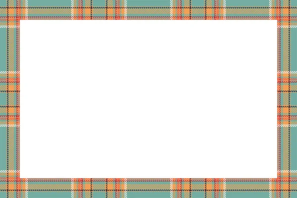 Vintage Frame Vector Scottish Border Pattern Retro Style Krása Prázdné — Stockový vektor