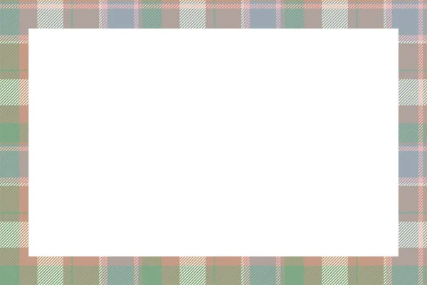 Vintage Frame Vector Scottish Border Pattern Retro Style Krása Prázdné — Stockový vektor