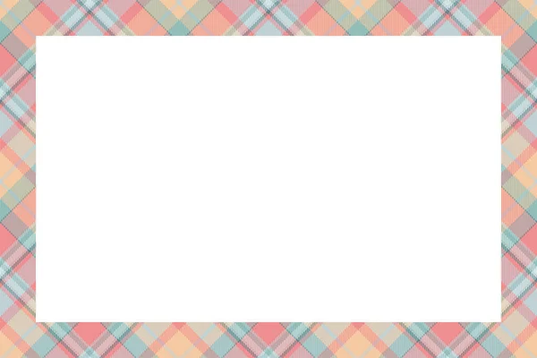 Vintage Frame Vector Scottish Border Pattern Retro Style Beauty Empty — Stock Vector