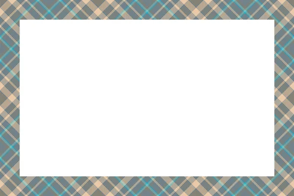 Vintage Frame Vector Scottish Border Pattern Retro Style Krása Prázdné — Stockový vektor