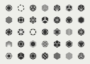 Grafik tasarım ögesi ayarlandı. Vektör logo şablonu.
