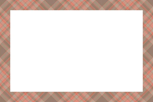 Vintage Frame Vector Scottish Border Pattern Retro Style Krása Prázdné — Stockový vektor