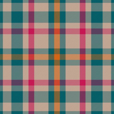 Ekose desenli. Kumaş dokusunu kontrol et. Çizgili kare arka plan. Vektör tekstil tasarımı tartan.