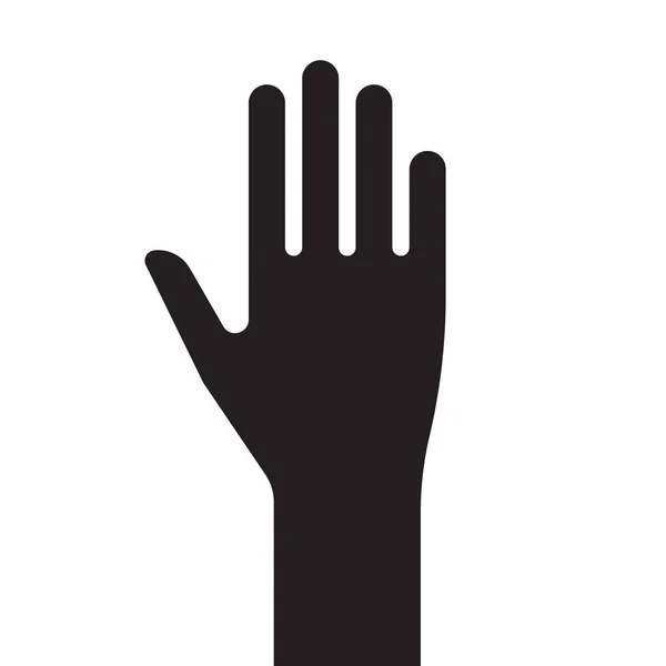 Υπογράψτε Αρσενικό Χέρι Μαύρο Και Άσπρο Σιλουέτα Εικονογράφηση Διανύσματος — Διανυσματικό Αρχείο