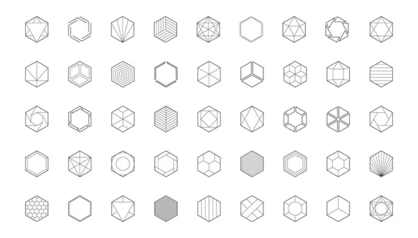 Modèle Logo Hexagonal Icône Vectorielle Nid Abeille Eléments Design Créatif — Image vectorielle