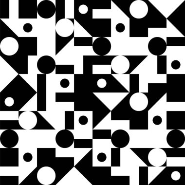 Kusursuz soyut desen. Vektör arkaplan siyah beyaz tasarımı.