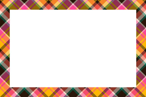 Vintage Frame Vector Scottish Border Pattern Retro Style Krása Prázdné — Stockový vektor