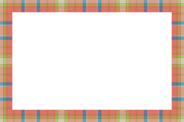 Vintage Frame Vector Scottish Border Pattern Retro Style Krása Prázdné — Stockový vektor