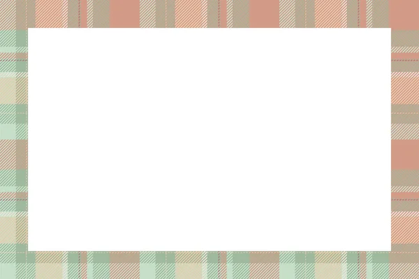 ヴィンテージフレームベクトル スコットランドの国境パターンレトロスタイル 美空の背景 写真のためのテンプレート 肖像画 アルバム タータンの飾り — ストックベクタ
