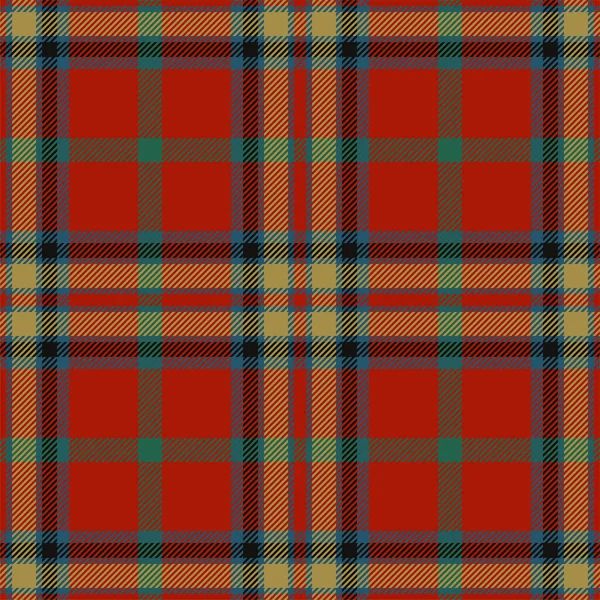 Plaid Patroon Naadloos Controleer Stof Textuur Streep Vierkante Achtergrond Tartan — Stockvector