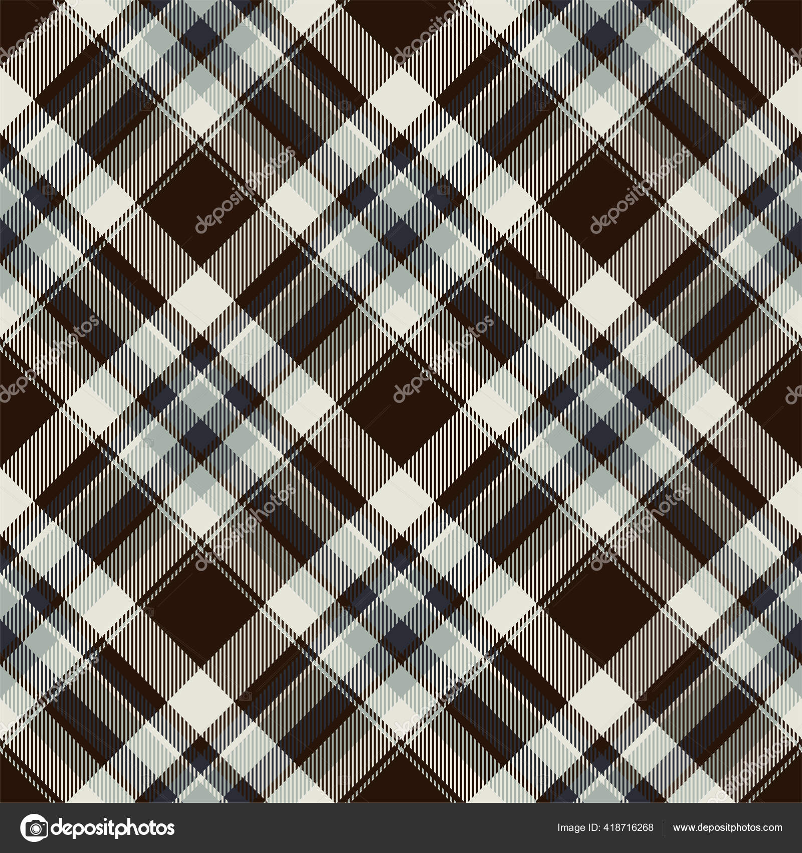 Vetor Padrão Xadrez Sem Costura Tartan Scotland Tecido Fundo Retro