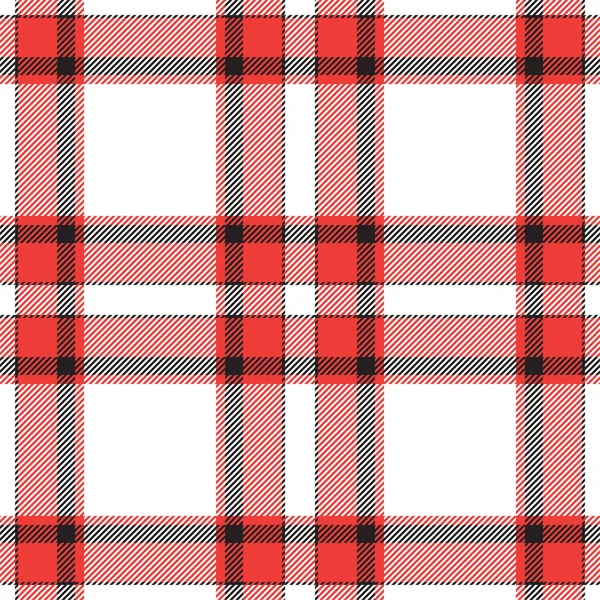 Plaid Pattern Seamless Check Fabric Texture Stripe Square Background Tartan — Stock Vector