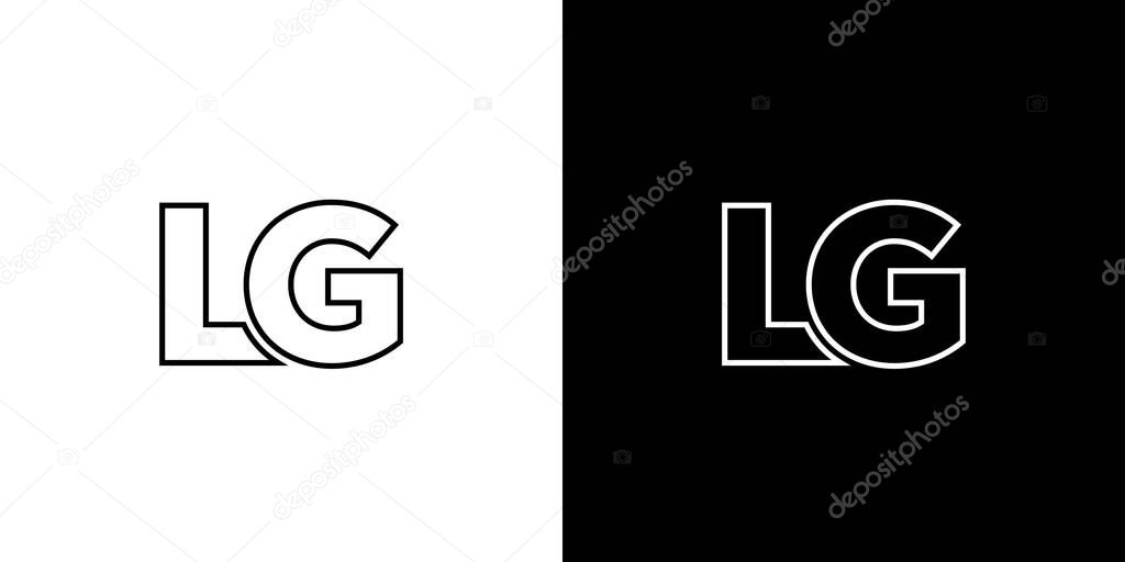 Trendy letter L and G, LG logo design template. Minimal monogram initial based logotype for company identity.